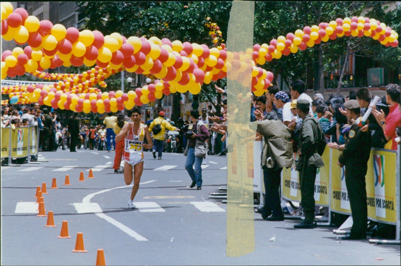 Hérder Vásquez- Colombian long-distance runner - Vintage Photograph