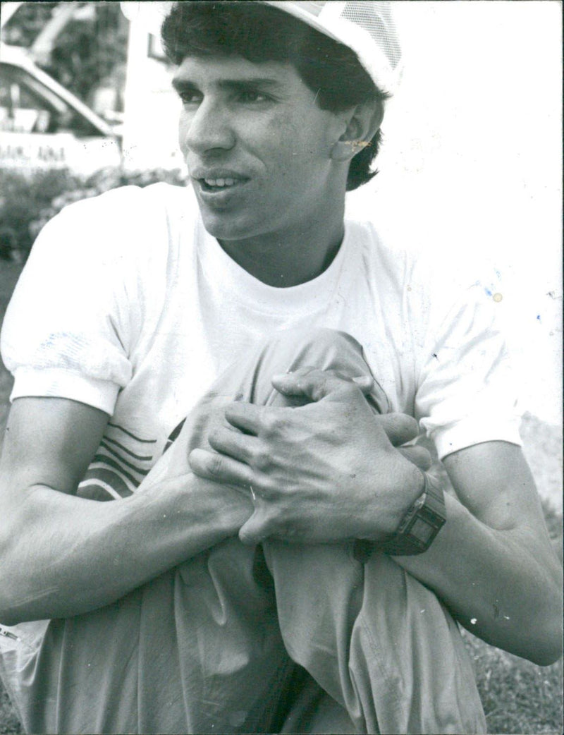 Hérder Vásquez- Colombian long-distance runner - Vintage Photograph