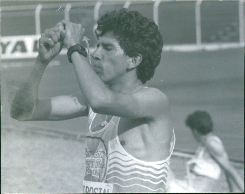 Hérder Vásquez- Colombian long-distance runner - Vintage Photograph