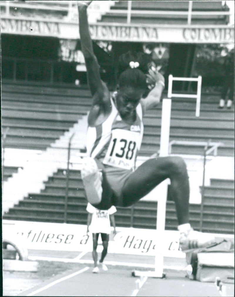 Long-jump athlete - Vintage Photograph