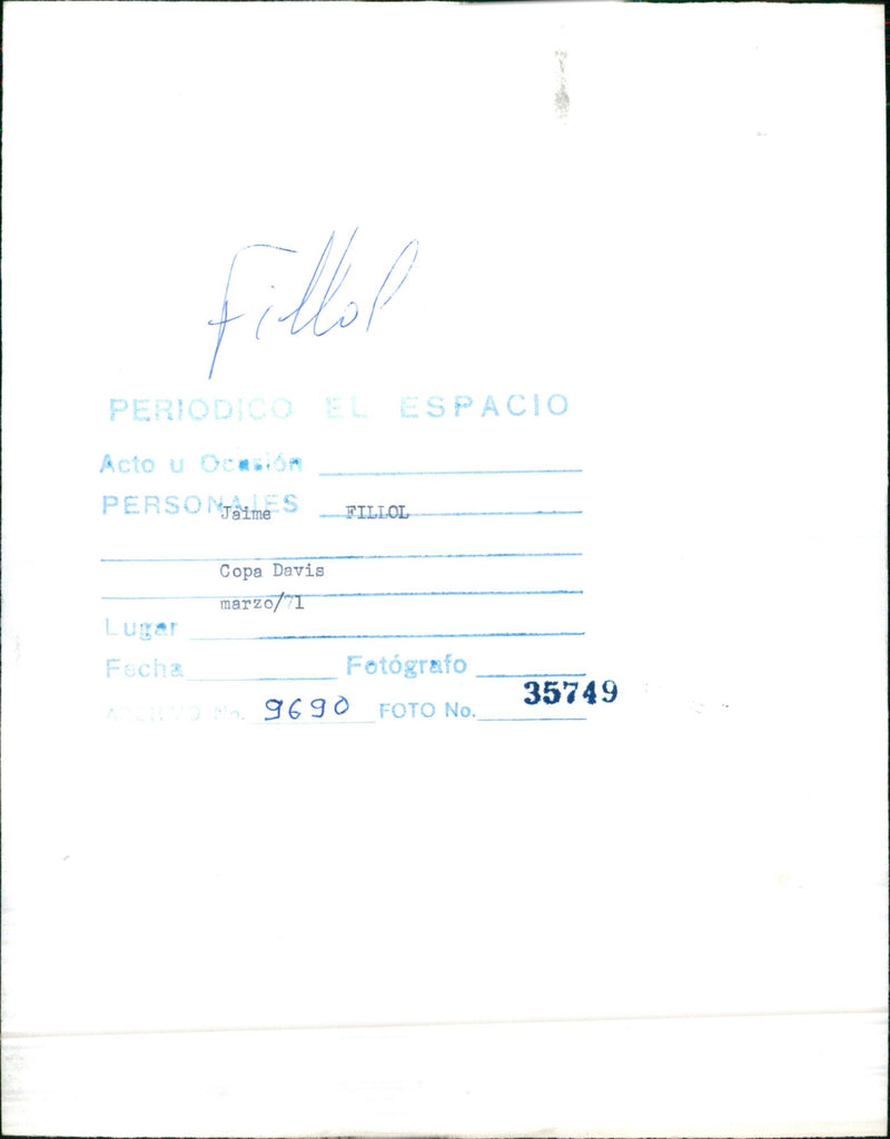 Jaime Fillol Durán - Vintage Photograph