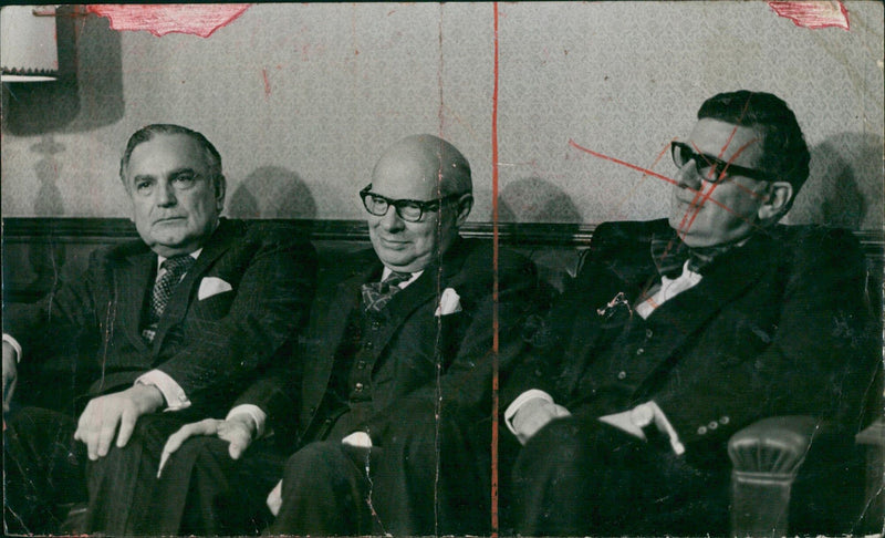 Julio César Turbay Ayala, Carlos Lleras Restrepo and Hernando Agudelo Villa - Vintage Photograph