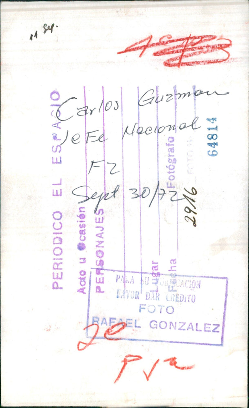 Carlos Guzmán Benitez - Vintage Photograph