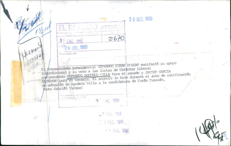 Hernando Durán Dussán, Hernando Agudelo Villa and Javier Garcia Bejarano - Vintage Photograph