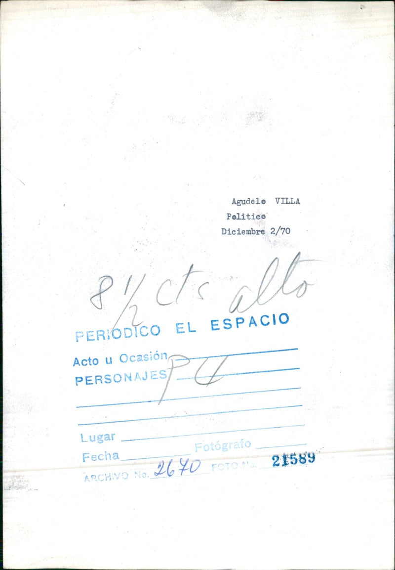 Hernando Agudelo Villa - Vintage Photograph