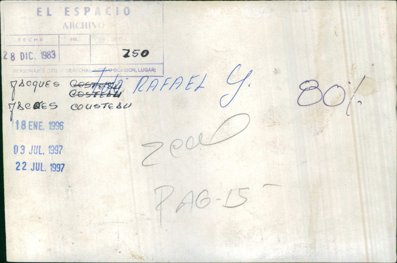 Jacques-Yves Cousteau - Vintage Photograph