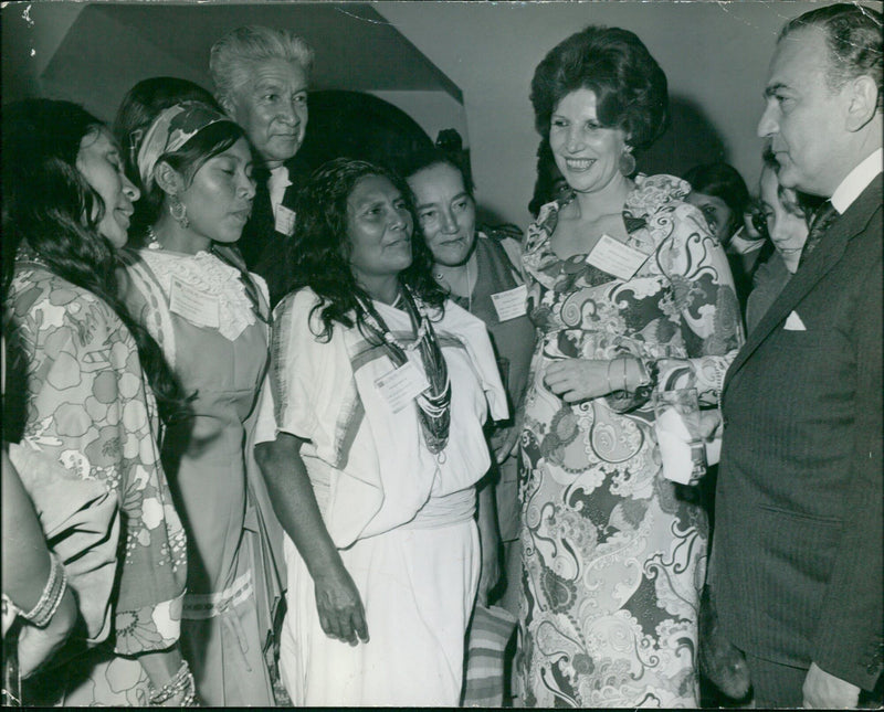 (R to L) Hernando Agudelo Villa and Graciela Samper de Bermúdez - Vintage Photograph