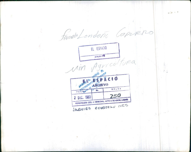 Jacques-Yves Cousteau and Luis Fernando Londoño Capurro - Vintage Photograph