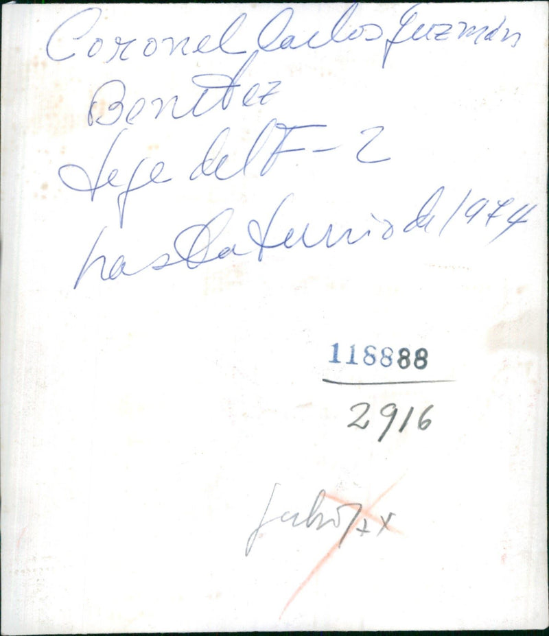 Colonel Carlos Guzmán Benitez - Vintage Photograph