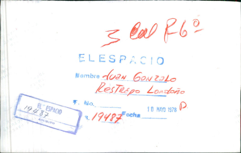 Juan Gonzalo Restrepo Londoño - Vintage Photograph