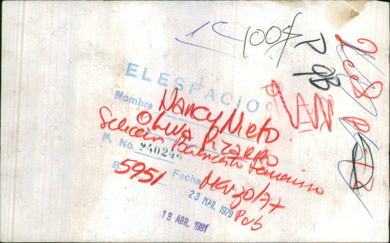 Nancy Nieto, Oliva Pizarro - Vintage Photograph