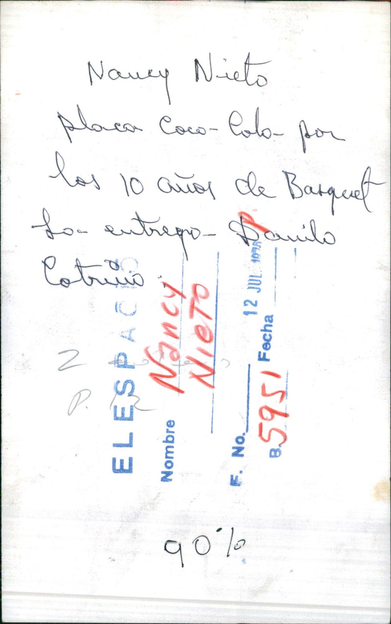 Nancy Nieto and Danilo Contrino - Vintage Photograph