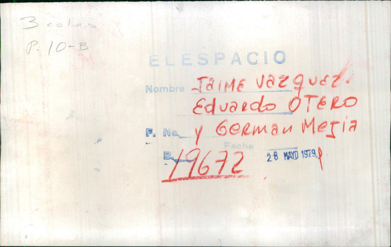 Jaime Vasquez, Eduardo Otero, German Mejia - Vintage Photograph