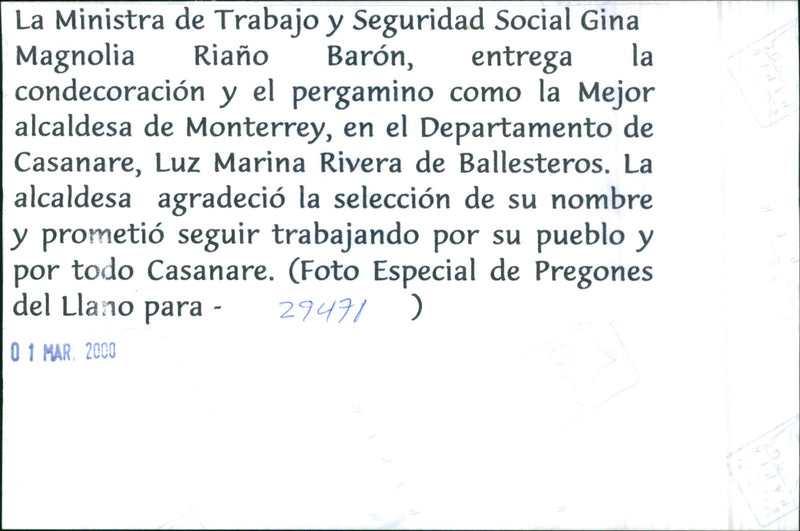 Luz Marina Rivera de Ballesteros and Gina Magnolia Riaño Barón - Vintage Photograph