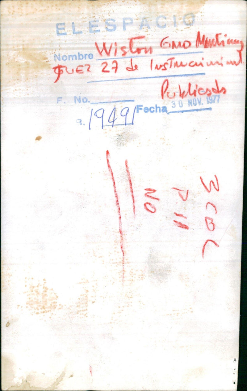 Winston Guillermo Martinez - Vintage Photograph