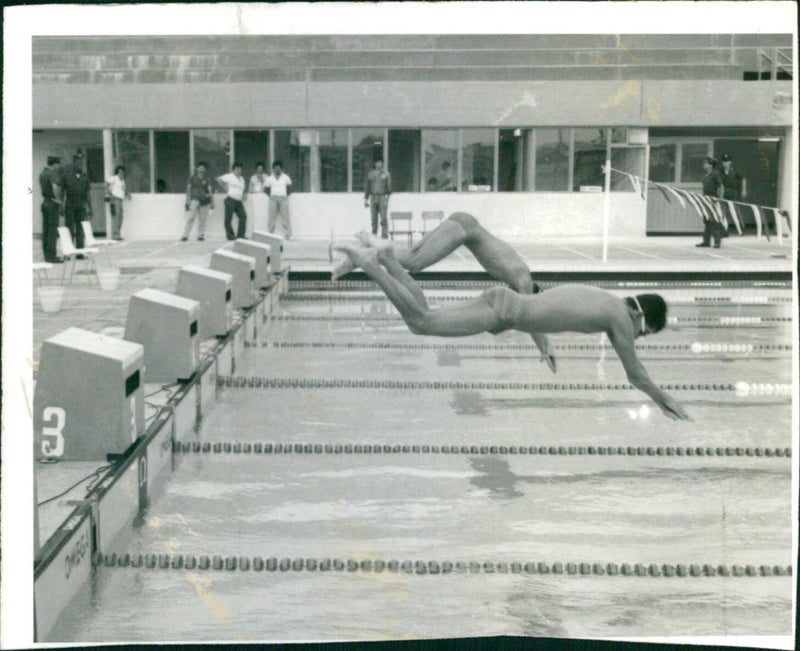 Swimming - Vintage Photograph