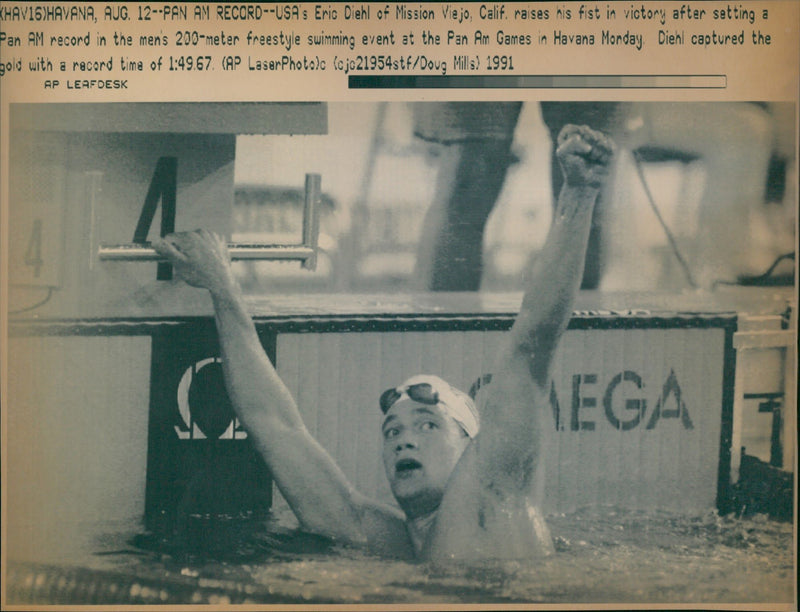 Panamerican Games In Cuba: Swimming - Vintage Photograph
