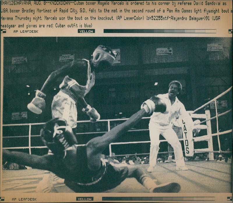 Pan American Games- Boxing Rogelio Marcelo- Bradley Martinez - Vintage Photograph