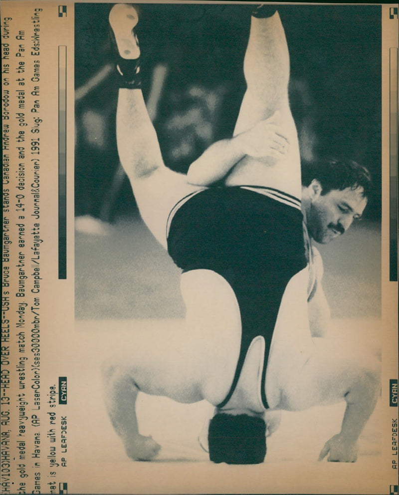 Pan American Games- Wrestling - Vintage Photograph