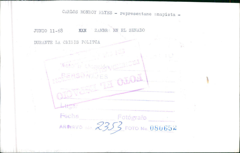 Dr. Carlos Monroy Reyes - Vintage Photograph