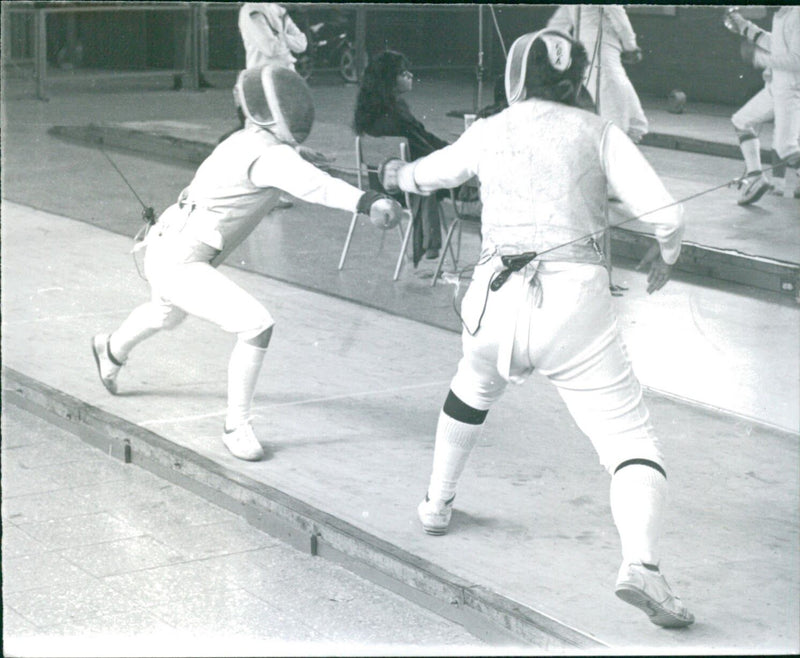 Womans fencing - Vintage Photograph