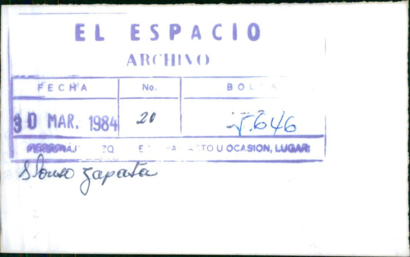 Alonso Zapata - Vintage Photograph