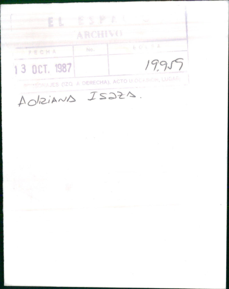 Adriana Isaza - Vintage Photograph