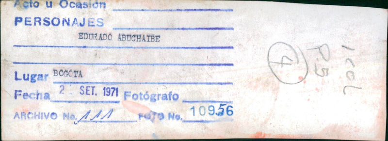 Eduardo Abuchaibe Ochoa - Vintage Photograph