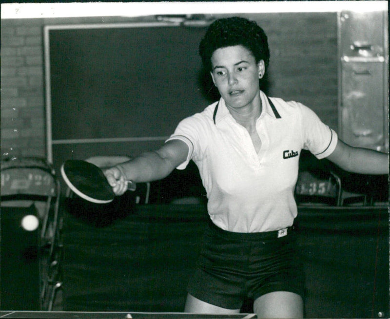 Cuban table tennis - Vintage Photograph