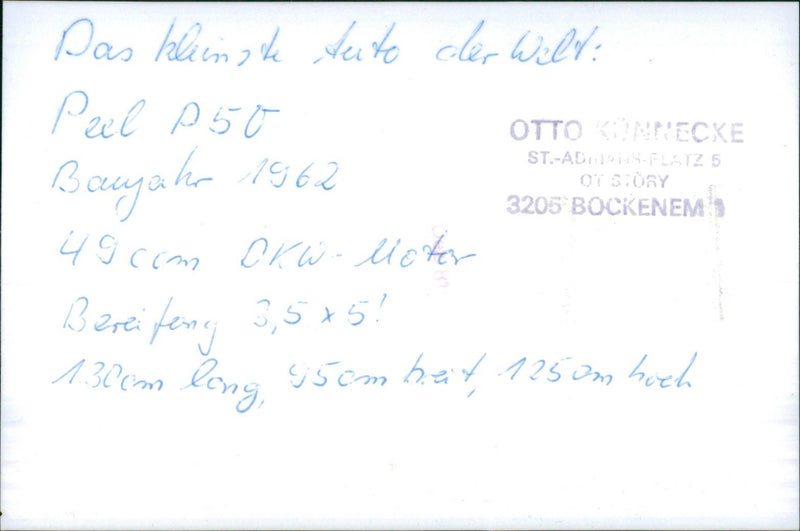 1962 DMH 500A Peel P50 - Vintage Photograph