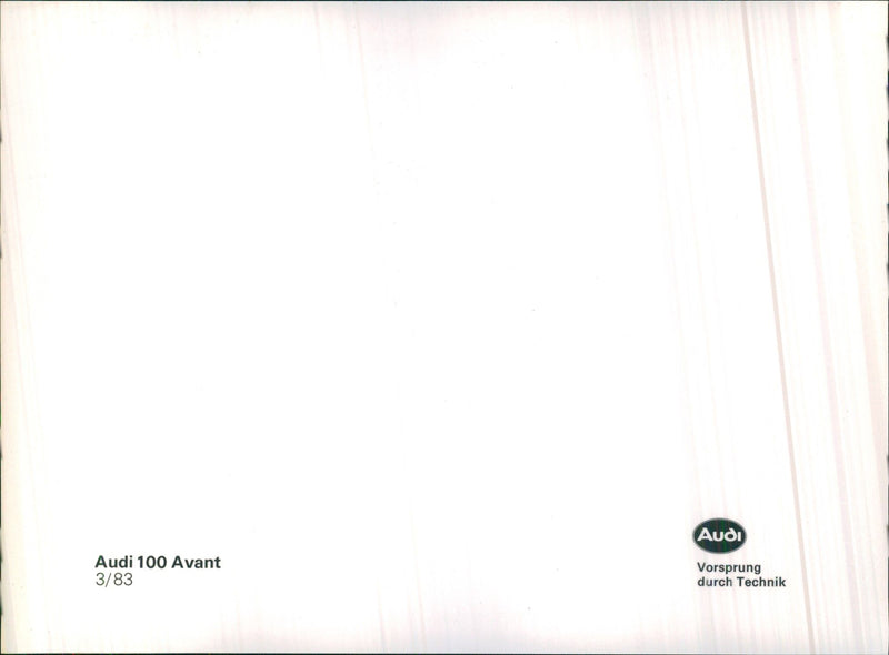 1983 Audi 100 Avant - Vintage Photograph