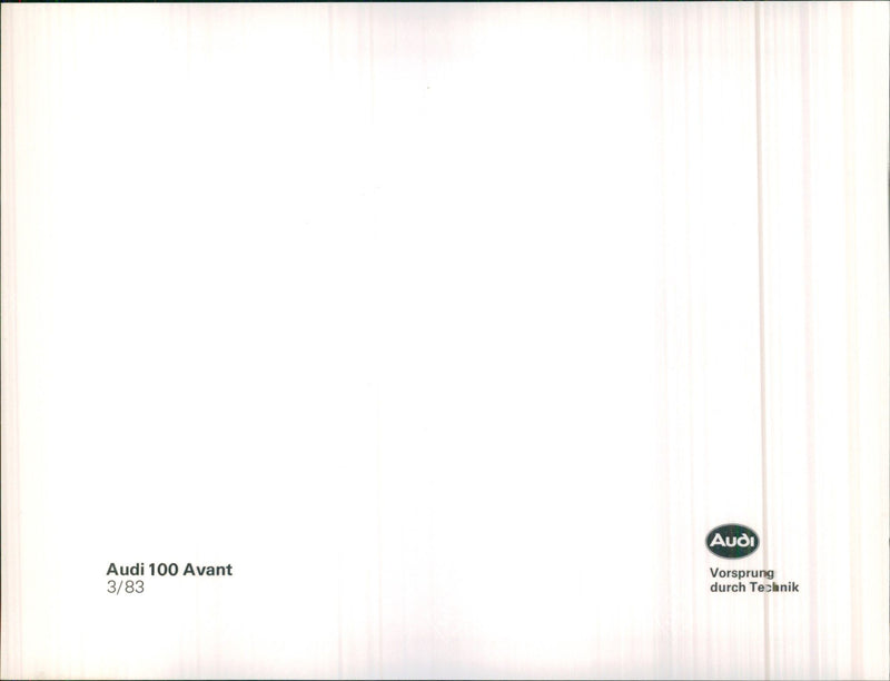1983 Audi 100 Avant - Vintage Photograph
