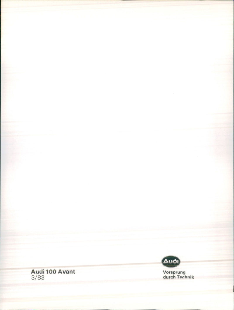 1983 Audi 100 Avant - Vintage Photograph