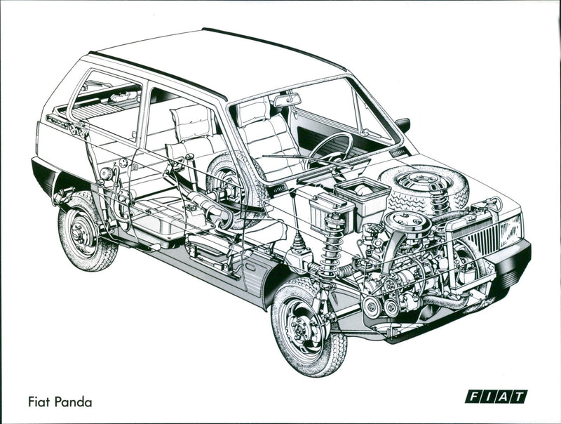 1981 Fiat Panda - Vintage Photograph