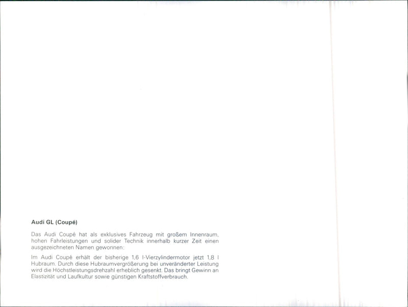 1982 Audi GL Coupe - Vintage Photograph