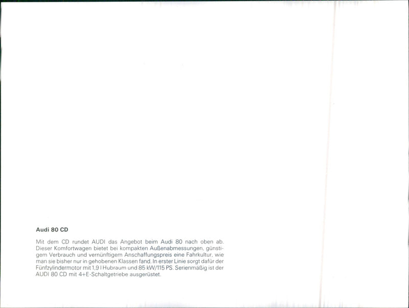 1982 Audi 80 CD - Vintage Photograph