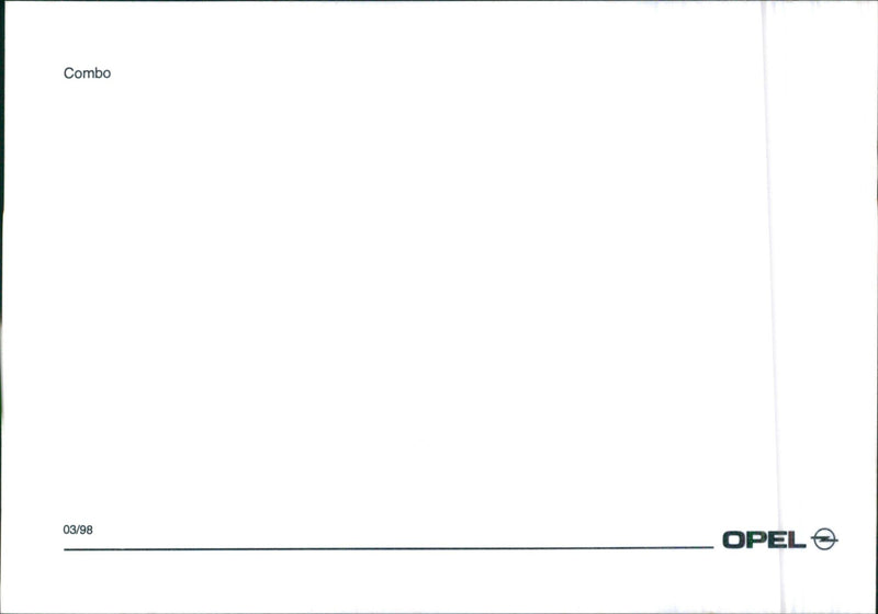 1998 Opel Combo - Vintage Photograph