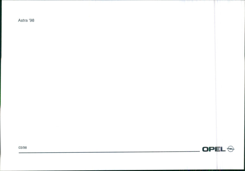 1998 Opel Astra - Vintage Photograph