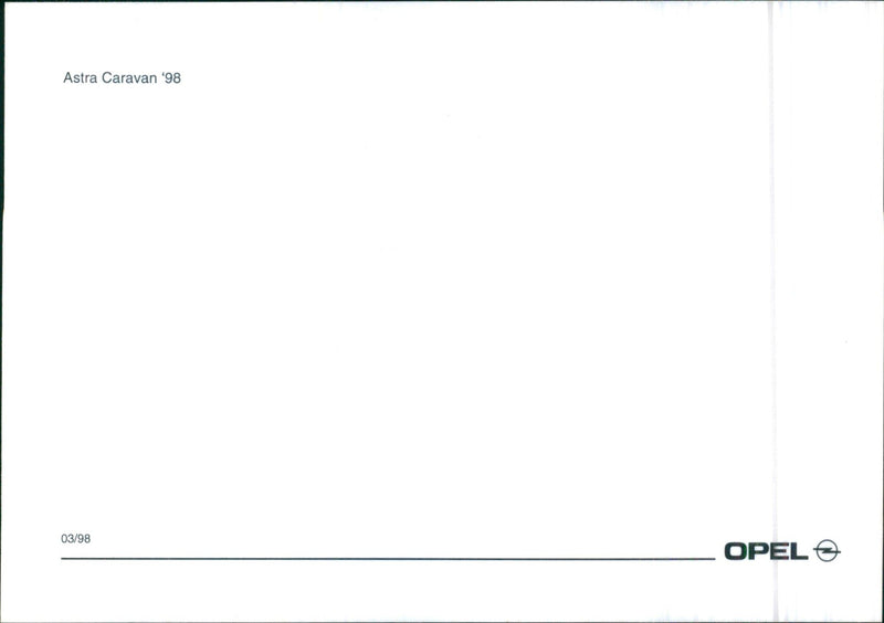 1998 Opel Astra - Vintage Photograph