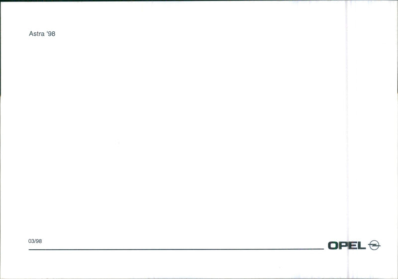 1998 Opel Astra - Vintage Photograph