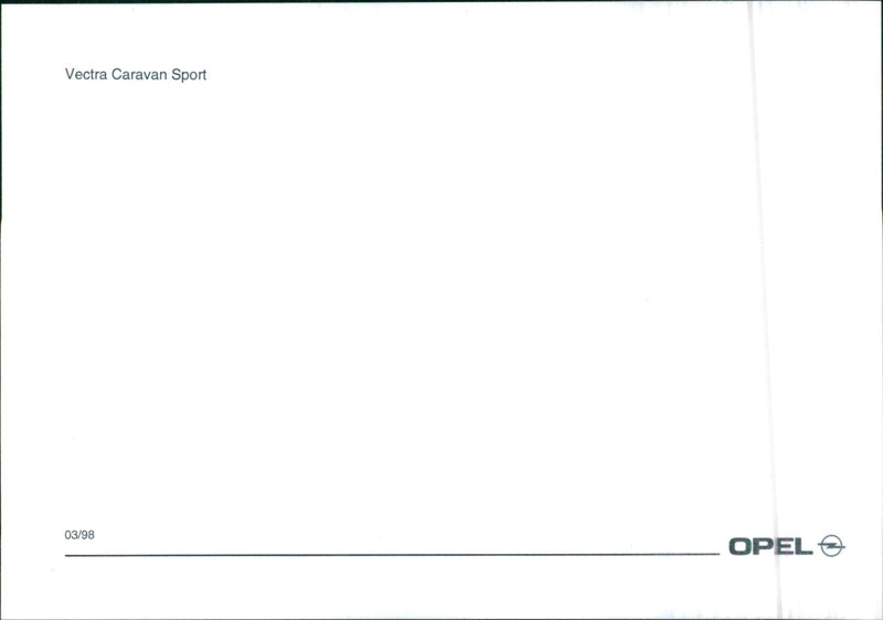 1998 Opel Vectra - Vintage Photograph