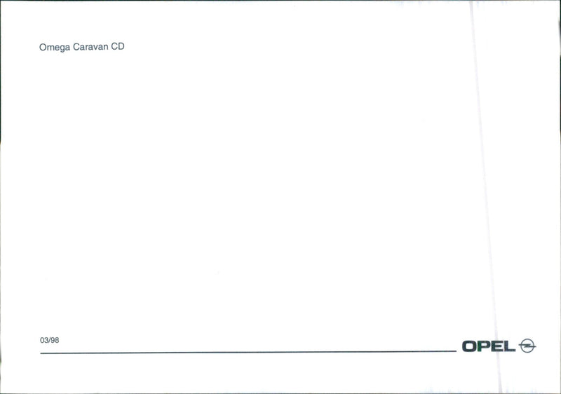 1998 Opel Omega - Vintage Photograph