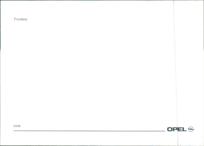 1998 Opel Frontera - Vintage Photograph