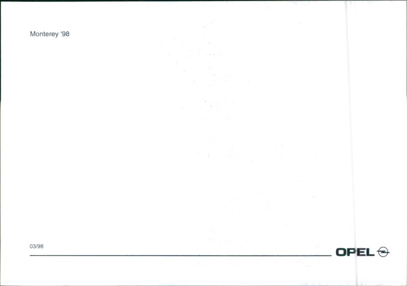 1998 Opel Monterey - Vintage Photograph