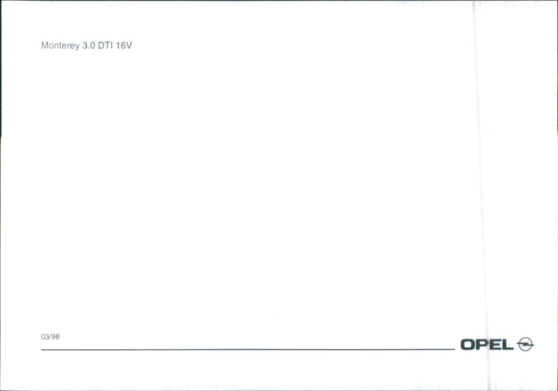 1998 Opel Monterey - Vintage Photograph