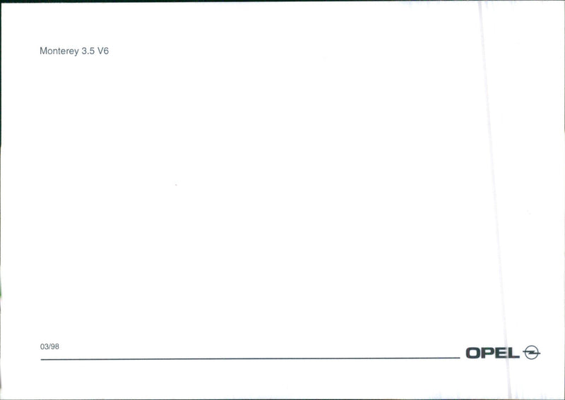 1998 Opel Monterey - Vintage Photograph