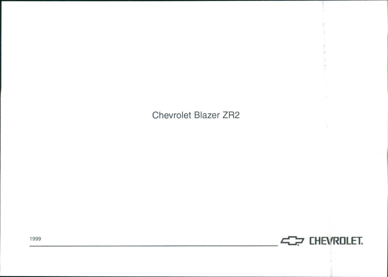 1999 Chevrolet Blazer ZR2 - Vintage Photograph