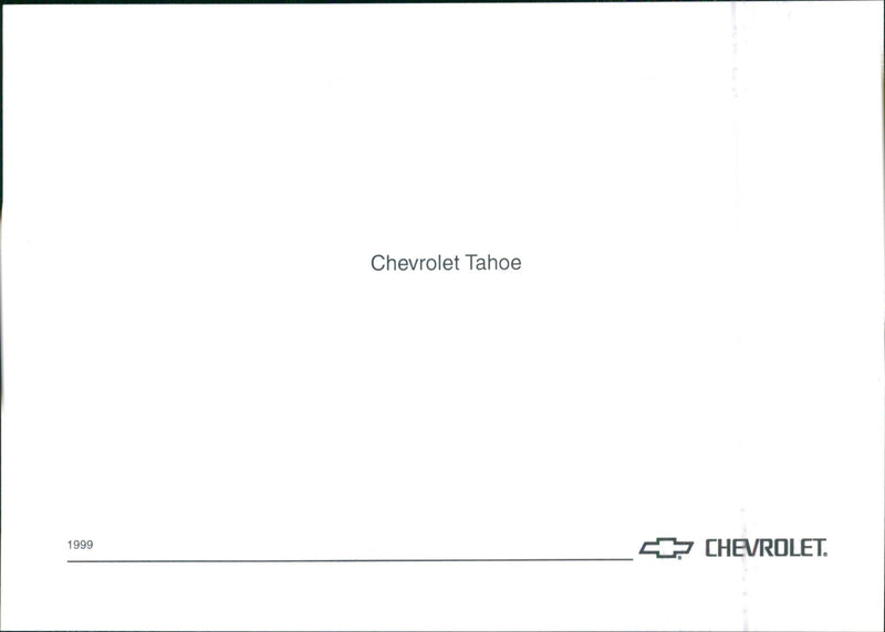 1999 Chevrolet Tahoe - Vintage Photograph