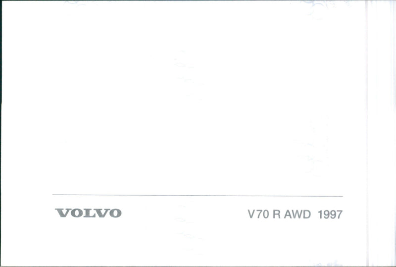 Dashboard of 1997 Volvo V70 R AWD - Vintage Photograph