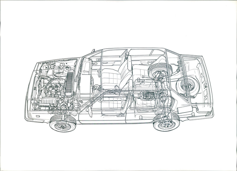 Vintage Car Sketch - Vintage Photograph